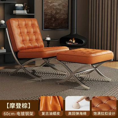 Balcony Throne Relax Reading Modern Room Decor Fashion Chairs Black Metal Living Room Chairs Comfortable Sillones Home Design