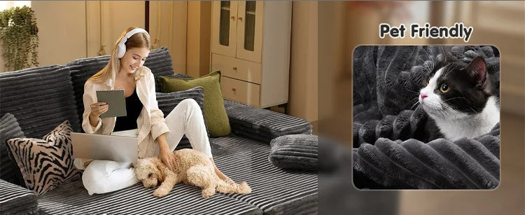 Compressed fabric combination sofa cinema concubine chair tofu block lazy