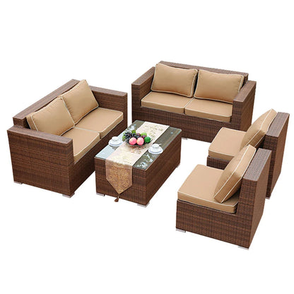 Outdoor Open-air Garden Sofas Hotel Backrest Modern Leisure Garden Sofas Balcony Pe Rattan Furniture Sofá Do Jardim MHHYSF