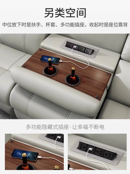 LSL Space Smart Cabin Living Room Multi-family Combination Multifunctional Electric Leather Sofa