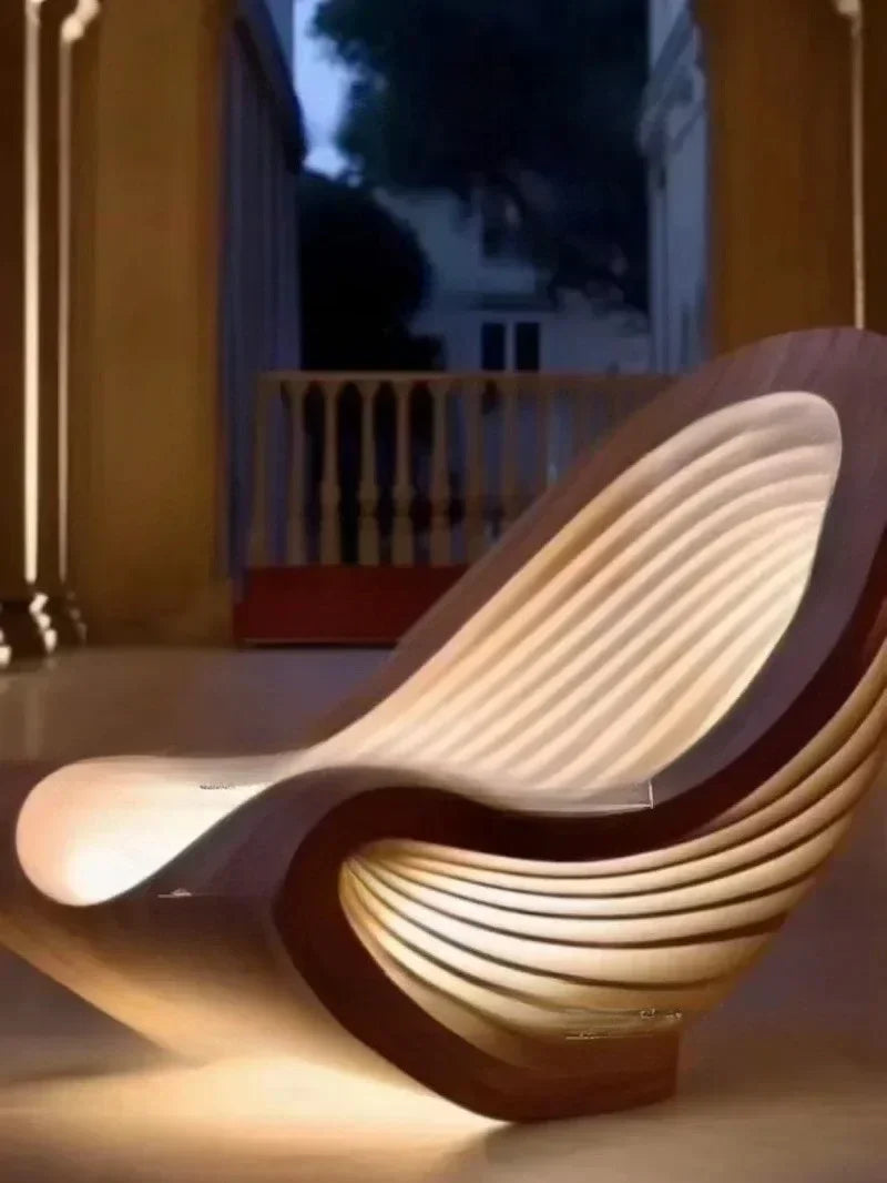 Sofa chair art sofa, solid wood leisure, creative space