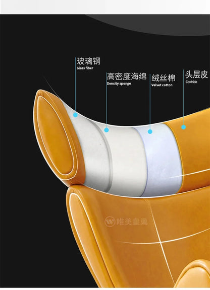 Comfortable Ergonomic Living Room Chairs Modern Leather Nordic Sofa Chairs Designer Recliner Portable Fauteuil Salon Furniture
