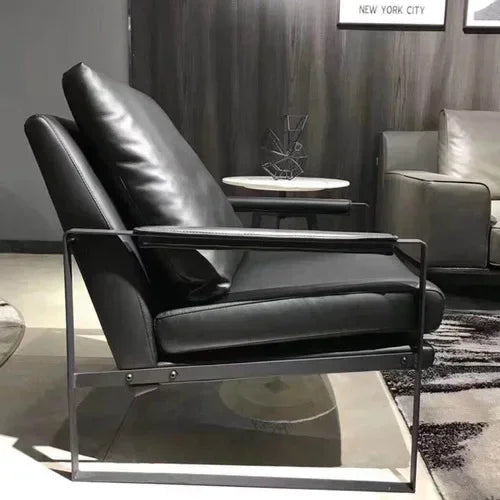 Leisure Complete Cushion Chair Living Room Leather Unique Lazy Makeup Chair Reading Design Throne Woonkamer Stoelen Decor