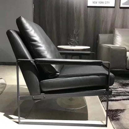 Leisure Complete Cushion Chair Living Room Leather Unique Lazy Makeup Chair Reading Design Throne Woonkamer Stoelen Decor