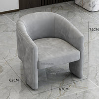 Simple Designer Flannel Backrest Living Room Chairs Light Luxury Leisure Armchair Living Room Furniture Balcony Lazy Single Sofa