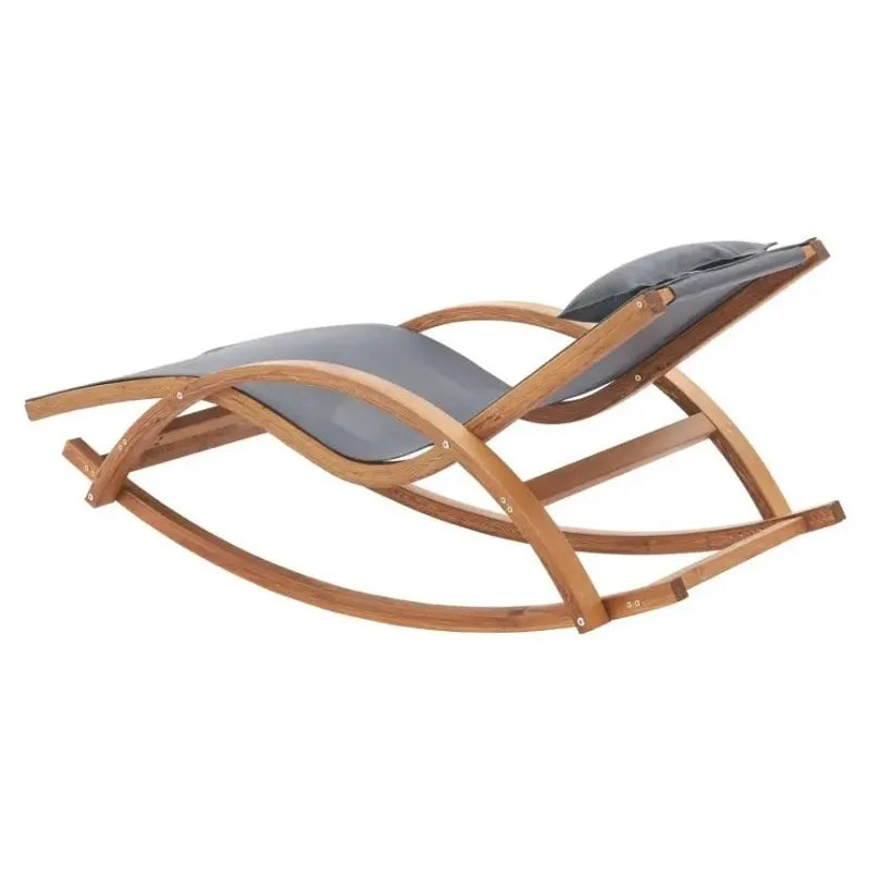 Sunbed Comfortable Outdoor Wood Rocking Luxury Beach Long Recliner Solid Long Beach Chair