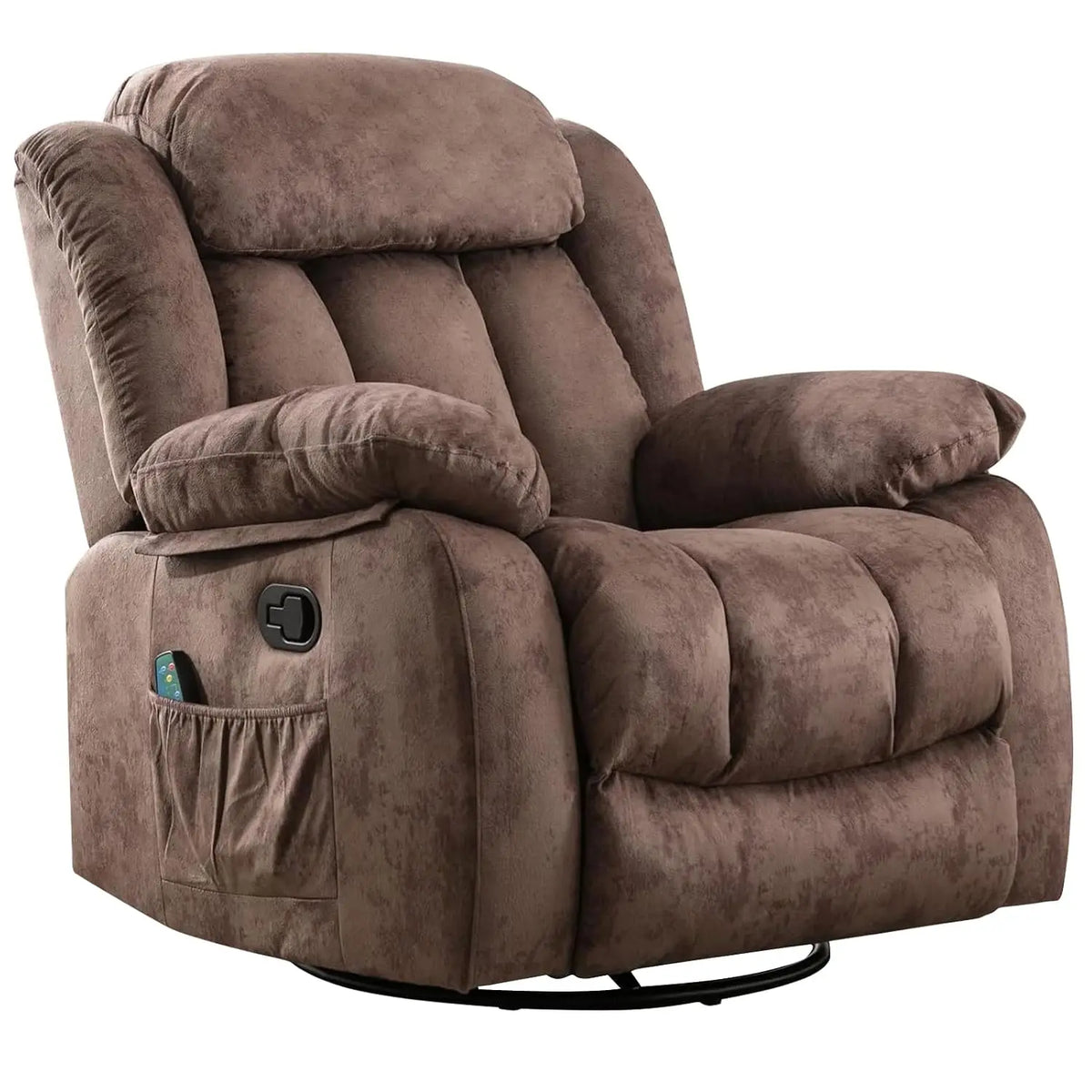 Rocker Recliner with Heat and Vibration, Manual Swivel Rocking Chair with Vibrating Massage, Comfy Padded, Customized
