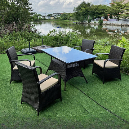 Outdoor leisure simple courtyard B & B restaurant coffee milk tea shop rattan chair