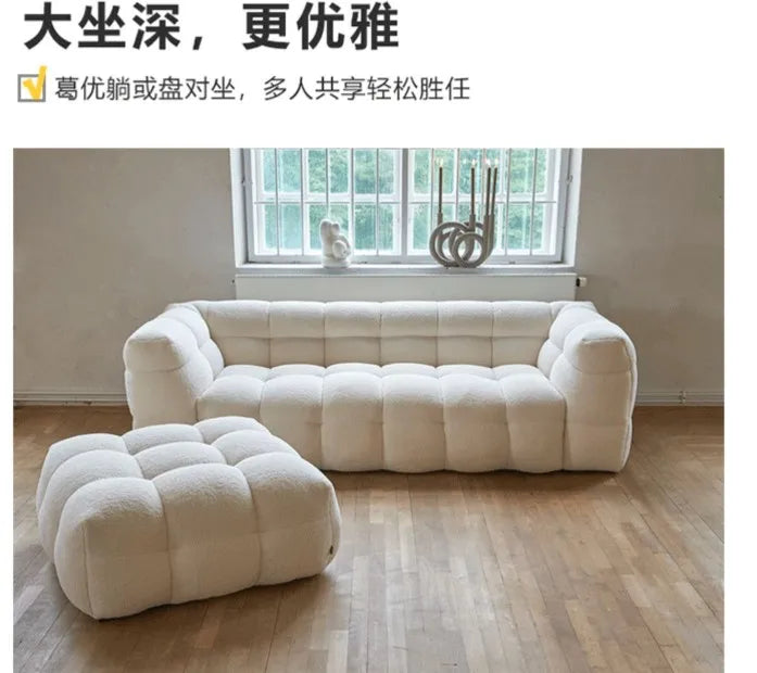 Minimalist Waterproof Living Room Sofa Modern Couch Elegant Relaxing Living Room Sofa White Puff Sofy Do Salonu Home Furniture