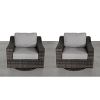 Outdoor Swivel Patio Chair with Cushions - Comfortable Seating, Fully Assembled and Ready for Relaxation