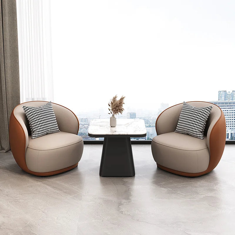 Negotiation table and chair combination lounge area light luxury modern lounge area reception table sales beauty salon reception