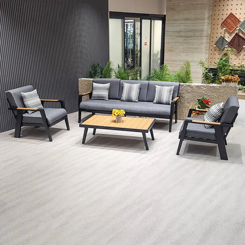 Outdoor Sofa Aluminum patio Villa Courtyard Garden Courtyard High end Hotel Leisure Simple Sofas set