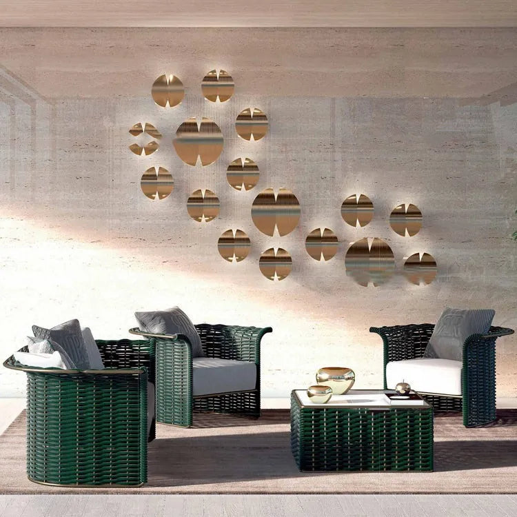 Outdoor sofa courtyard terrace simple rattan sofa waterproof sunscreen balcony rattan chair furniture
