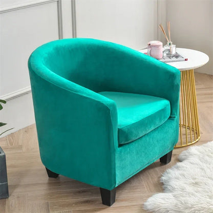 Velvet Arc Seat Sofa Cover Elastic Club Armchairs Covers Living Room Single Seat Tub Couch Slipcovers With Seat Cushion Covers