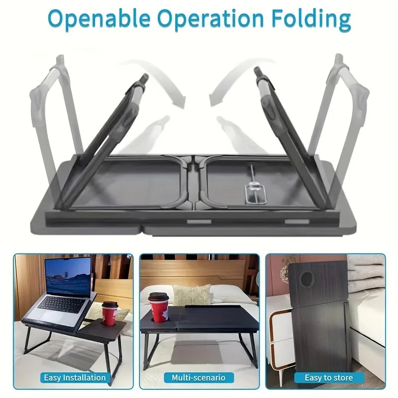Adjustable Foldable Laptop Desk Portable Ergonomic Stand for Bed Sofa Notebook