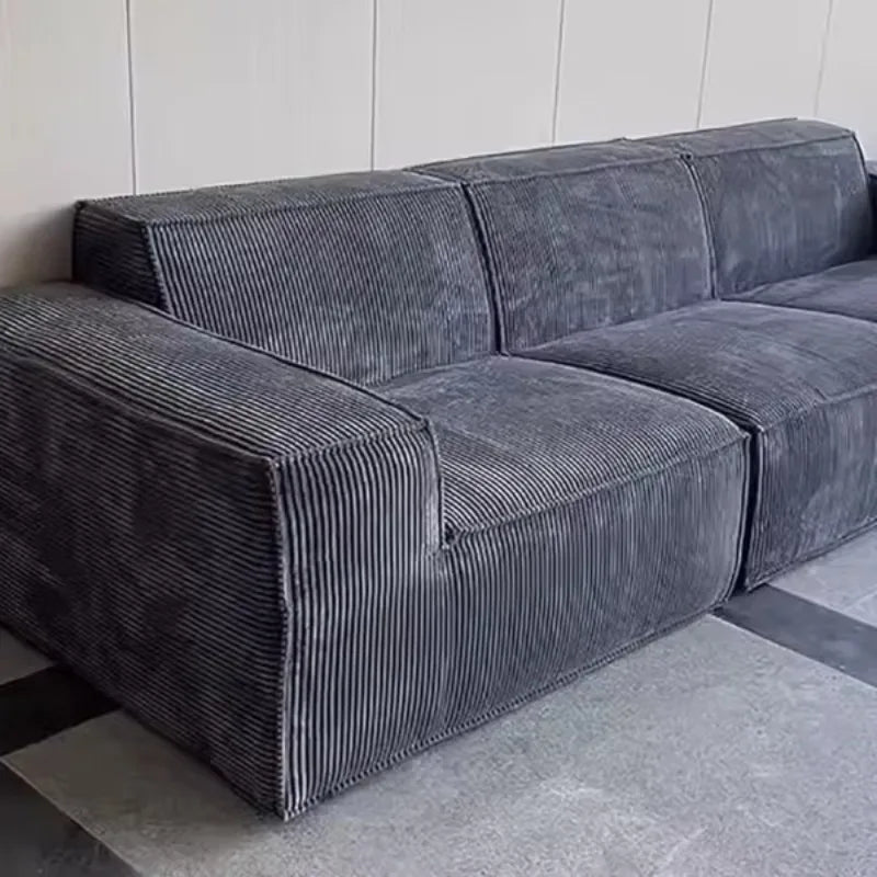 Modern Luxury Living Room Sectional Sofa Set Indoor Furniture Fabric Couch Vacuum Foam Compressed in A Box for Home Apartment