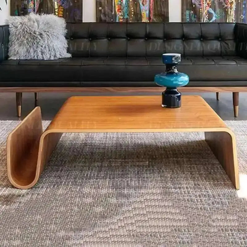 Wooden Dining Small Coffee Table Console Corner Tea Design Side Center Coffee Table Auxiliary Couchtisch Modern Furniture XY50BT
