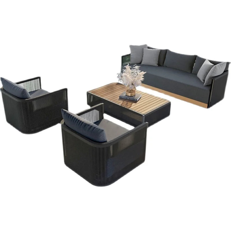 Outdoor sofa, homestay hotel, open-air balcony, sunroom, villa, waterproof and sunproof leisure furniture set