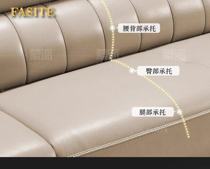New Chinese ebony leather modern high-end living room home sofa furniture