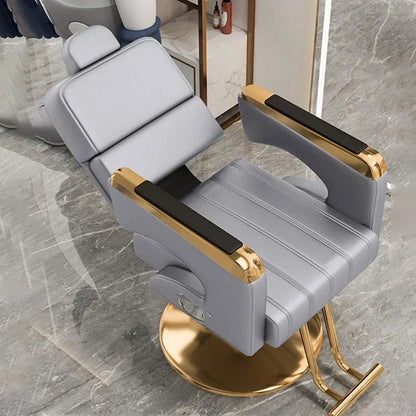 2025 Luxury Personalized Chair Barber Classic Hydraulic Reclining Release Salon Chair Leg Rest Professional Barberia Furniture