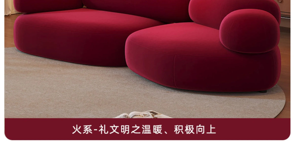 Internet celebrity fabric sofa small cobblestone sofa combination, modern simple creative leisure
