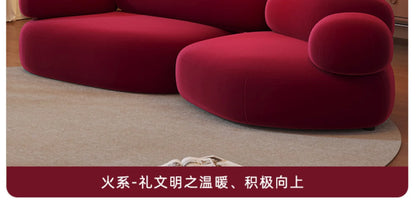 Internet celebrity fabric sofa small cobblestone sofa combination, modern simple creative leisure