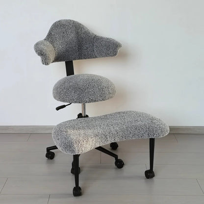 Cross Legged Chair - Meditation Chair With Wheels  ADHD Chair Height Adjustable Seat  Adjustable Footstool