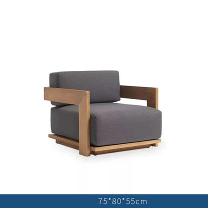 Outdoor Sofa Set Garden Furniture Lounge Furniture Sofa Outdoor Sofa Set Waterproof Aluminum Alloy Solid Wood