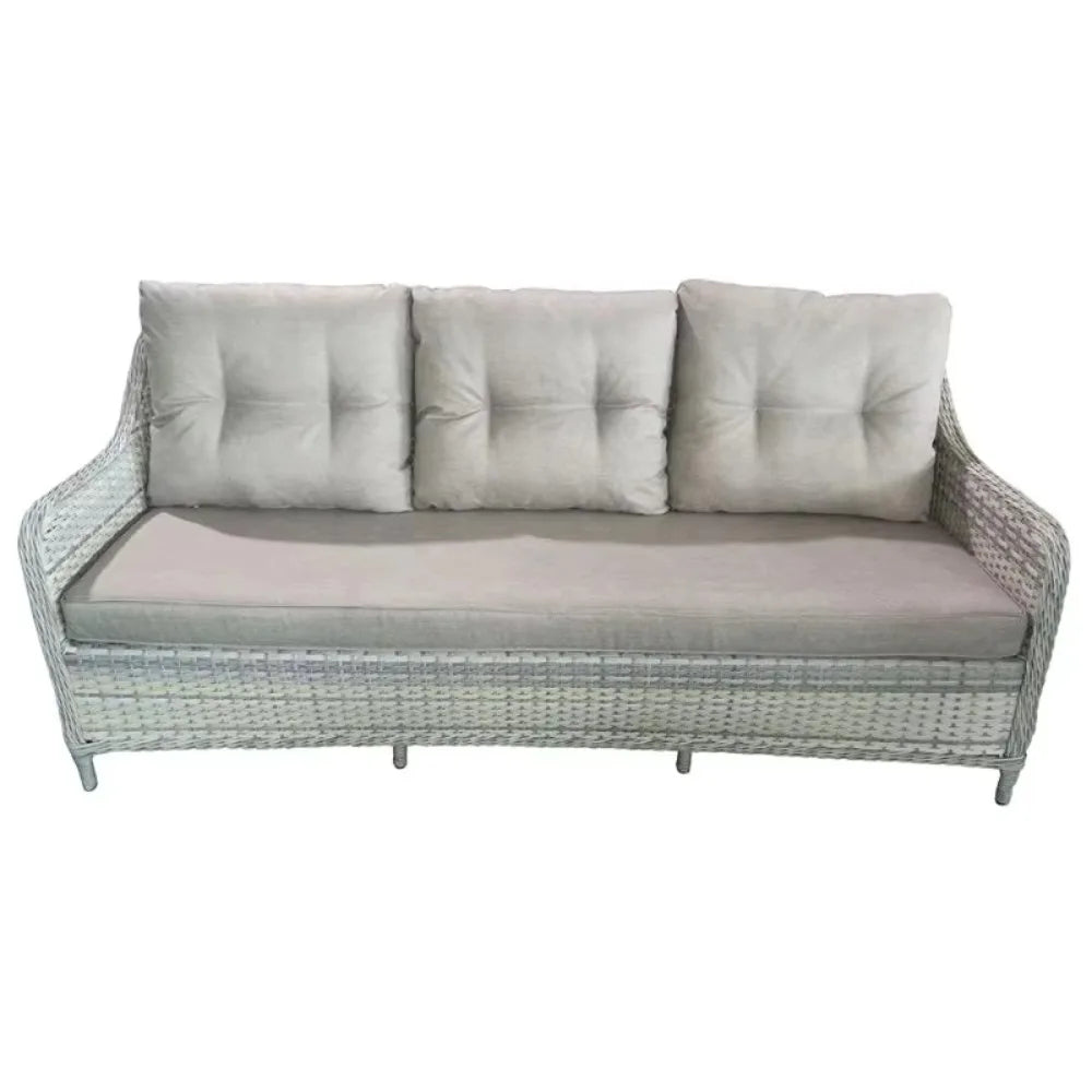 Luxury Outdoor Garden Sofa Set Modern Design Rattan Backrest Patio Furniture for Hotels&Villa Hall&Apartment Enhanced Comfort