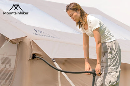 Mountainhiker 6-8 Person Portable Camping Tent Waterproof Family Beach Tent Quick Opening, Anti-UV Hand Air Pump Inflatable Ten