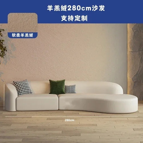 Accent Canape Curved Living Room Sofasv Japandi Postmodern Elegantes Design Cloud Backrest Bedroom Lazy Divano Trendy Furniture
