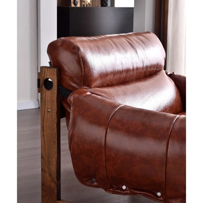 Solid Wood Single Sofa Chair with Modern Design Net Red Medieval Leisure Style for Home Furniture Jersey Living Room Chair
