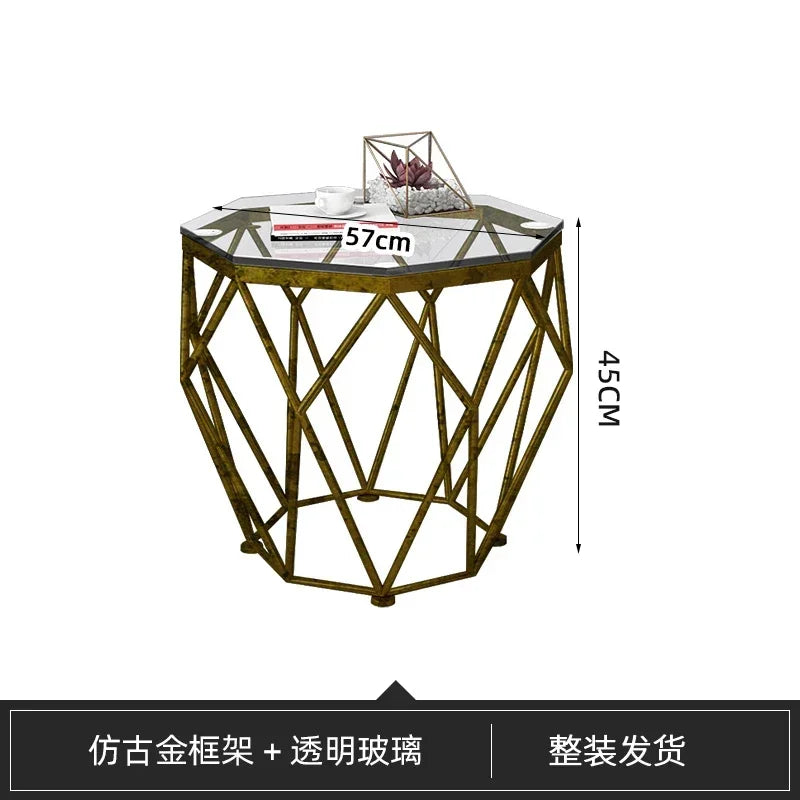 S Nordic Aesthetic Coffee Table Clear Simple Unique Designer Decoration Side Table Standing Lounge Couchtisch Salon Furniture