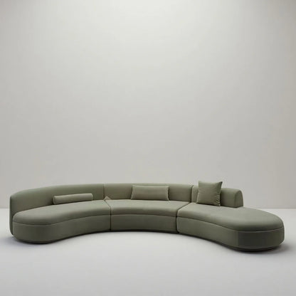 Italian curved sofa special-shaped module corner large, medium and small living room light luxury personalized fabric sofa