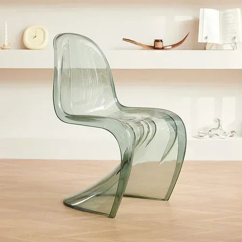 Design Minimalist Dining Chair Acrylic Kitchen Colorful Office Chair Modern Living Room Cadeira Kitchen Furniture  A1