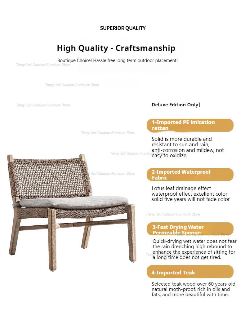 Japanese Style Waterproof and Sunscreen Garden Sofas Simplicity  Designer Modern Garden Sofas Art Outdoor Furniture Divano HBOS
