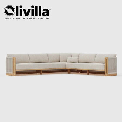 Villa Garden Rope Weaving Aluminum Alloy Sofa Hotel Sunroom Outdoor Leisure Furniture Courtyard Garden Waterproof Outdoor Sofa