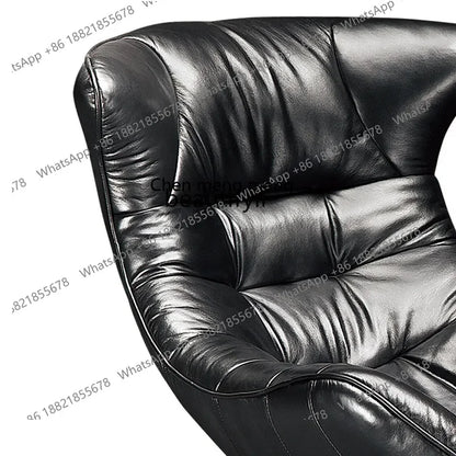 New style Italian Single Leather Sofa Chair Living Room Light Luxury Bedroom Modern Wingback Chair Leisure Chair Recliner ss 730