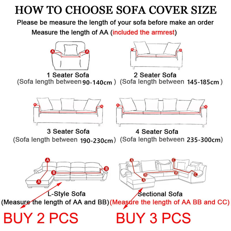 Elegant Stretchable Sofa Cover with Skirt for 1/2/3/4 Seater Soft Velvet Non-Slip Elastic Luxury Solid Color