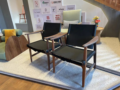 Light Luxury Living Room Chair Saddle Leather Dining Chair Dining Chairs Ash Wood Backrest Chairs Home Bedroom Study Chairs