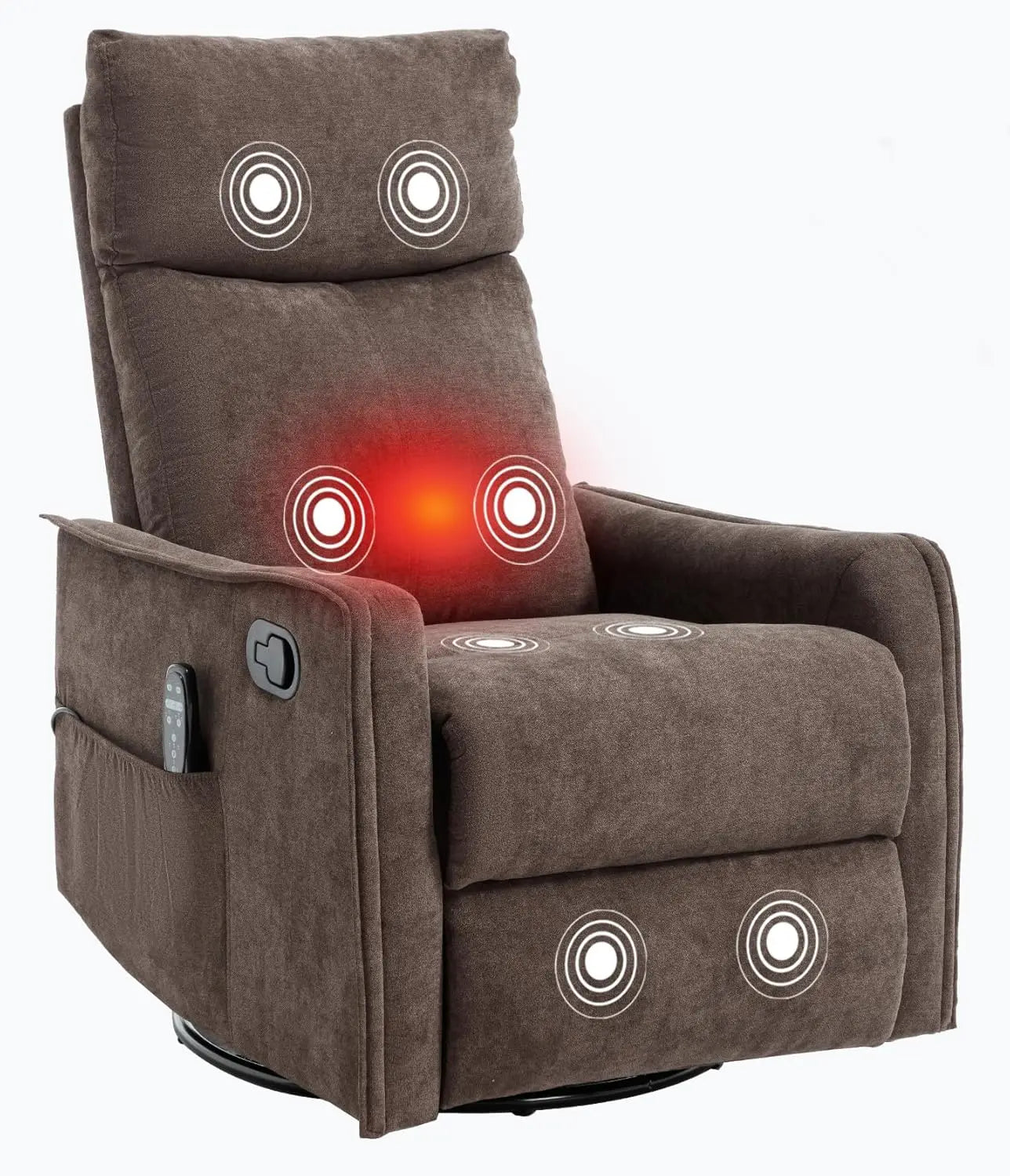 360 Swivel Rocking Recliner Chair for Adults, Nursery Rocking Chair with Heat and Massage, Glider Reclining Chair, Customized