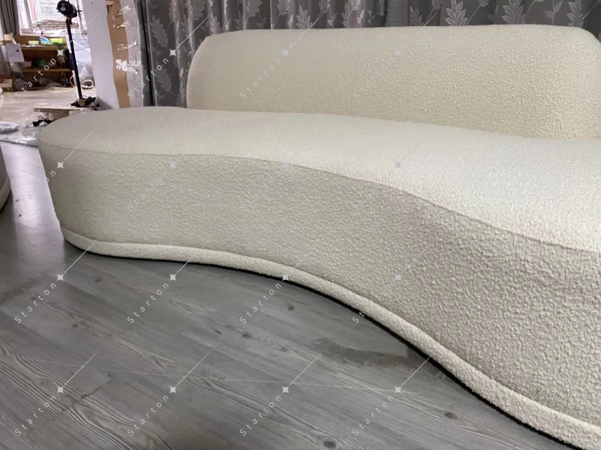 Curved Couches Luxury Lounge Suite Sets Luxurious Modern 3 Seater Upholstered Furniture Curved Sofa for Living Room