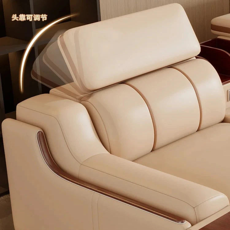 Interior Leather Design Living Room Sofa Storage Quality Comfortable Romantic Soft Leisure Multifunctional Sillon Cama Furniture