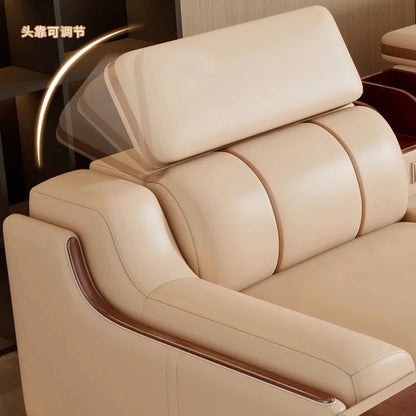 Interior Leather Design Living Room Sofa Storage Quality Comfortable Romantic Soft Leisure Multifunctional Sillon Cama Furniture