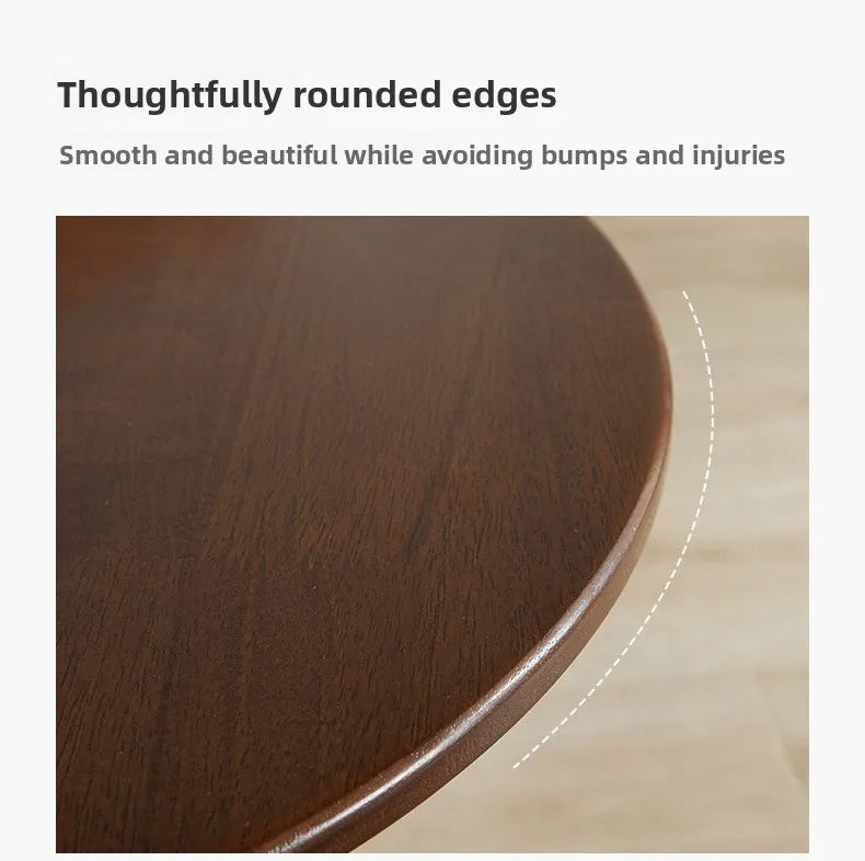Solid wood small coffee table household living room small round table sofa edge table
