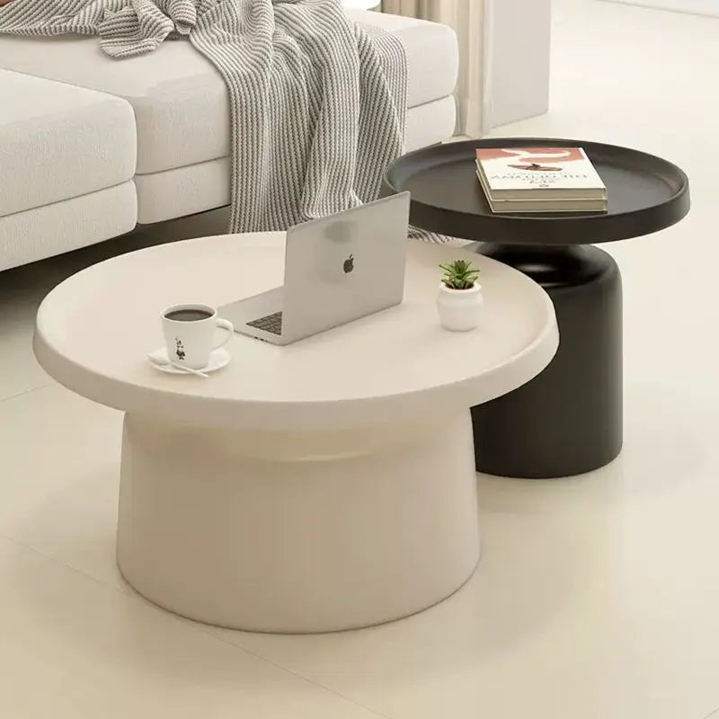 Nordic creative wrought iron coffee table combination small apartment living room modern simple household round