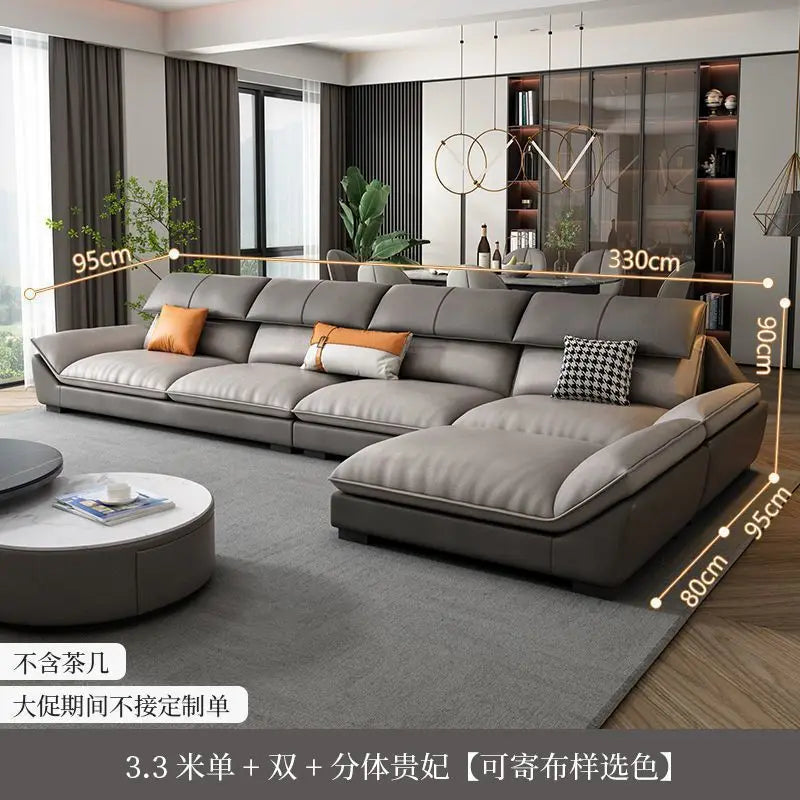 Nordic leave-in light luxury technology cloth sofa modern simple living room fabric latex minimalist sofa