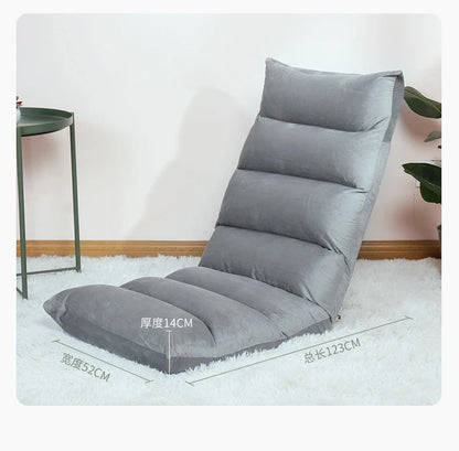 Hot Sale Adjustable Lazy Lounger Sofa Tatami Foldable Lounge Chair Floor Balcony Bay Window Leisure Long Sofa Bed Back Chair