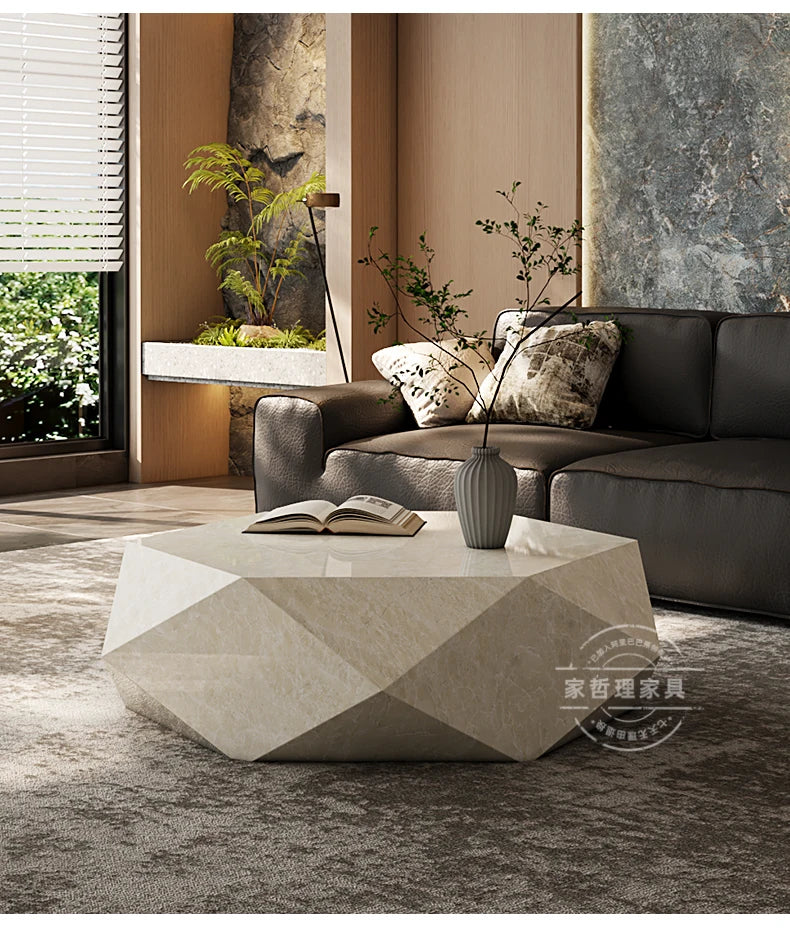 Coffee table small apartment rock slab designer atmospheric Italian living room high-end creative coffee table