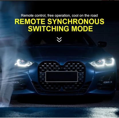 Cool Decoration Dynamic LED Car Headlights Devil Eye LED Car Light Headlight Assembly Modified Eagle Eye Light Cars Accessories